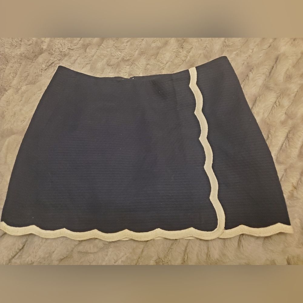 Lily Pulitzer Michelina Skort Navy Blue & White, 8